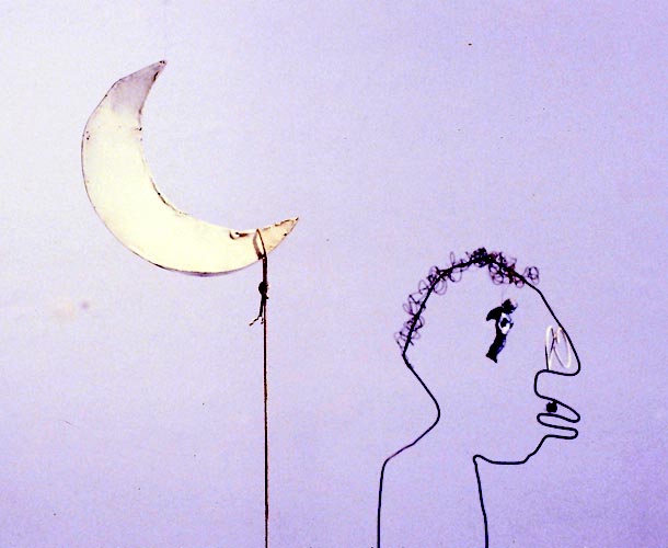 Self Portrait with Moon and Angel